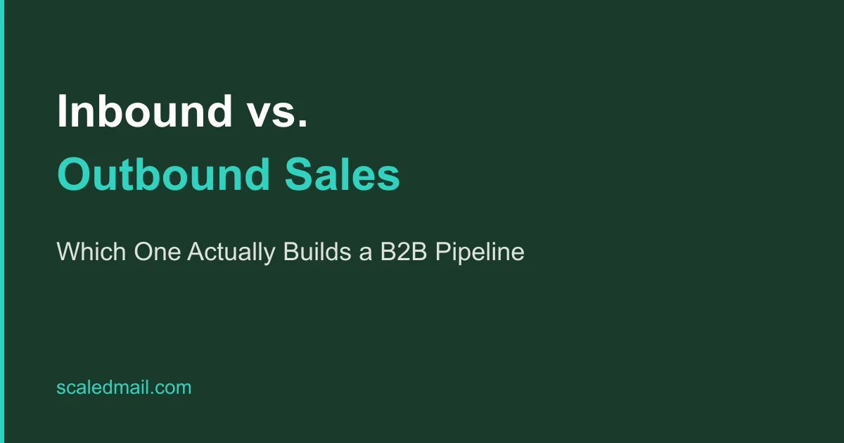 Inbound vs. Outbound Sales: Which One Actually Builds a B2B Pipeline